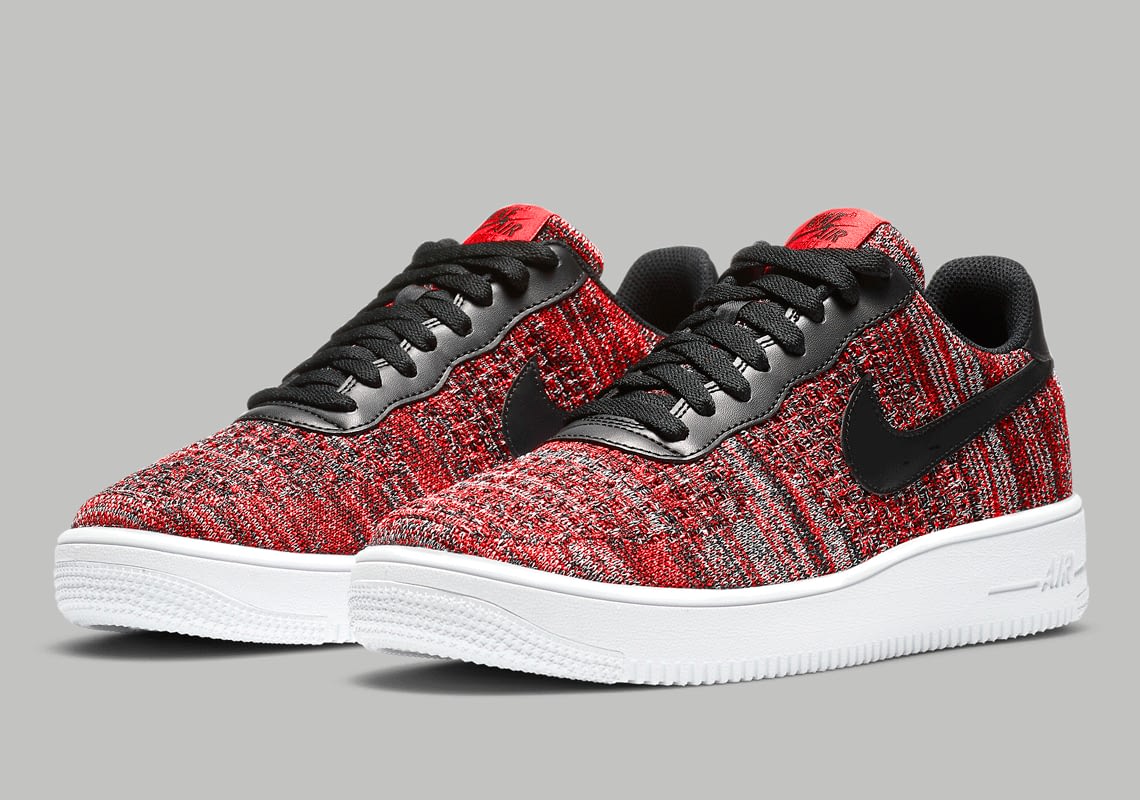 red flyknit air force 1